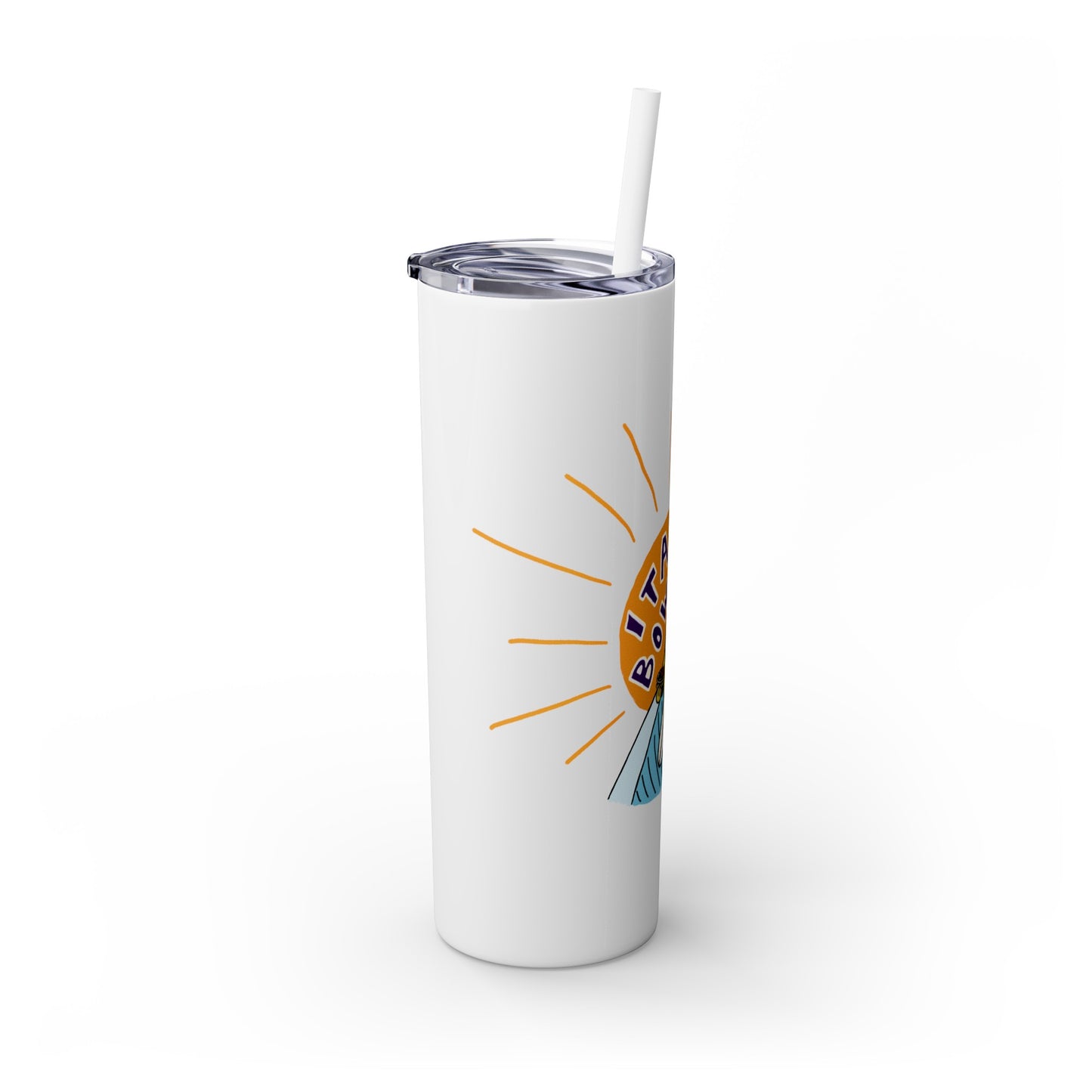 Banana Logo Skinny Tumbler with Straw, 20oz