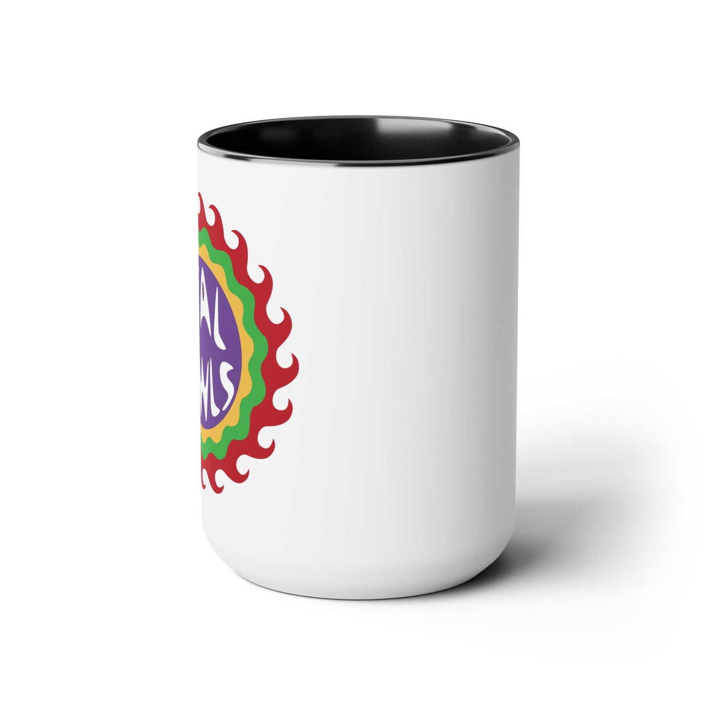 Sun Logo Two-Tone Coffee Mugs, 15oz