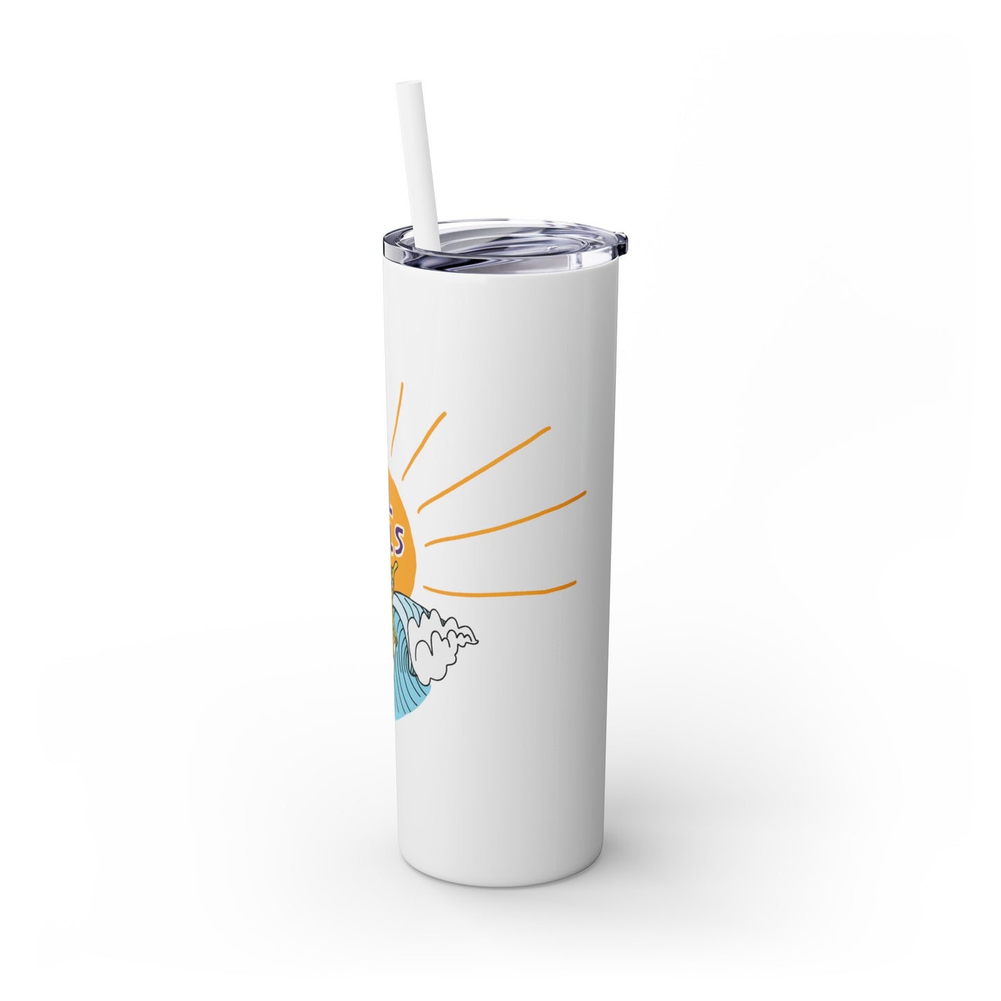 Banana Logo Skinny Tumbler with Straw, 20oz