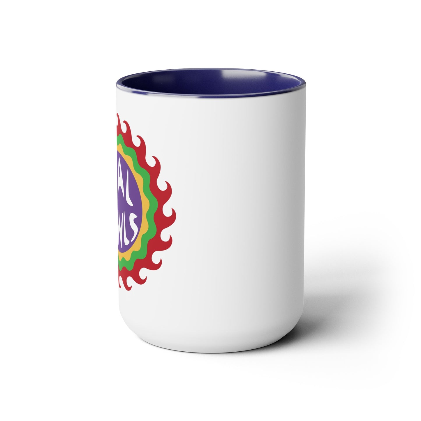 Sun Logo Two-Tone Coffee Mugs, 15oz