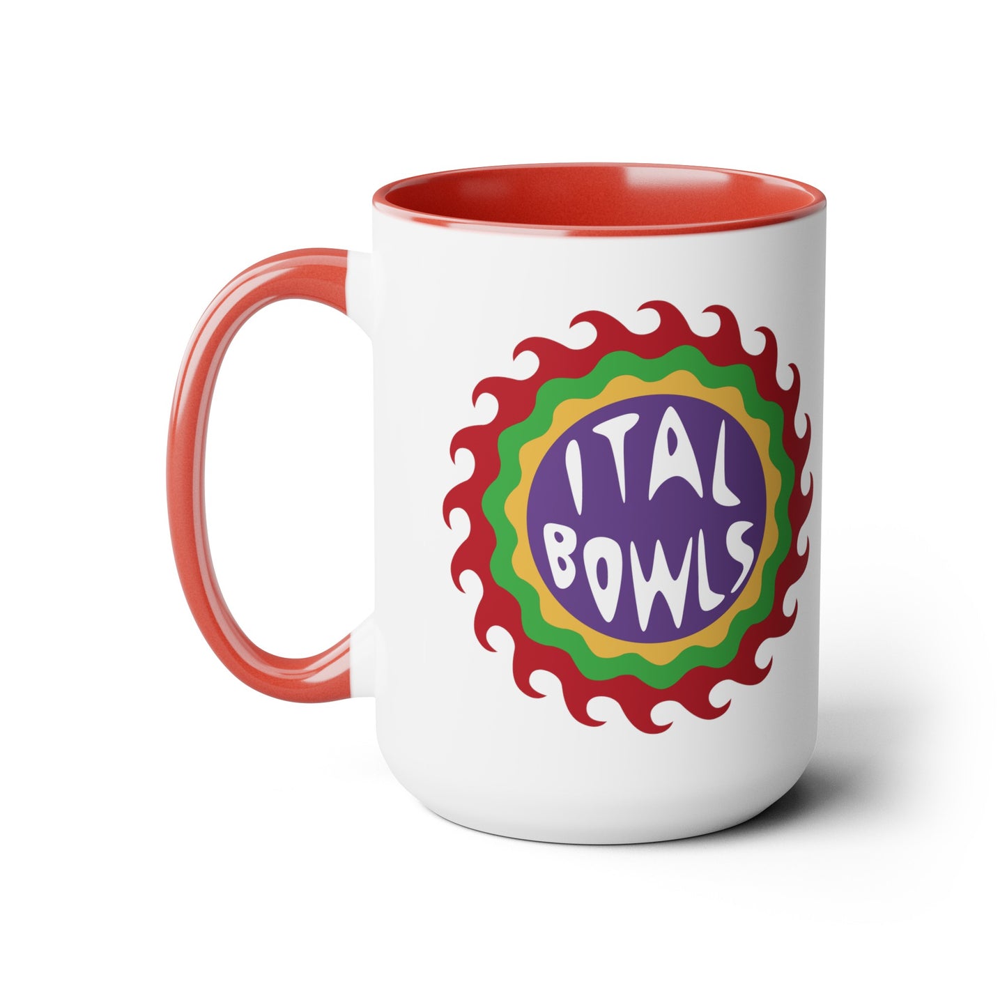 Sun Logo Two-Tone Coffee Mugs, 15oz