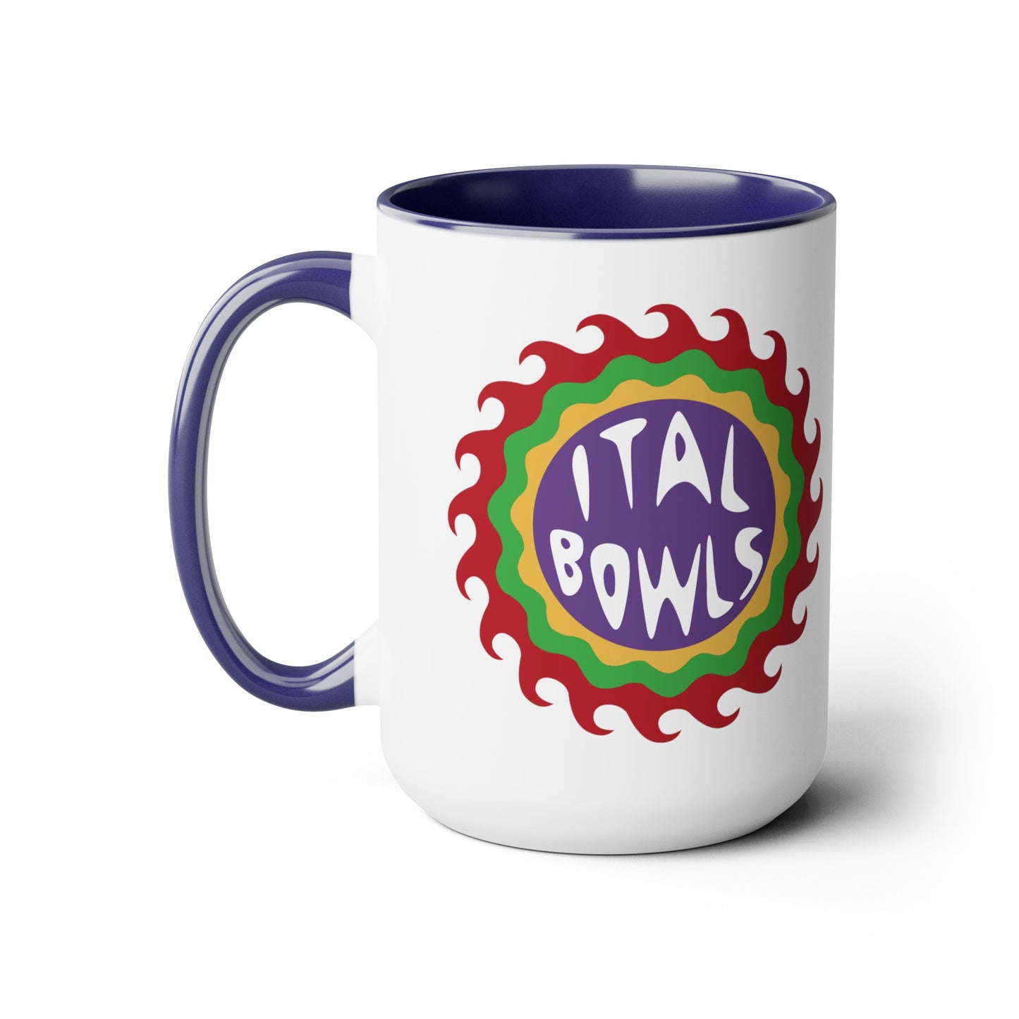 Sun Logo Two-Tone Coffee Mugs, 15oz